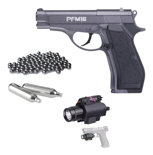 Pistola Crosman Pfm16 Fullmetal 4.5m Lintena Laser+2co2+500b