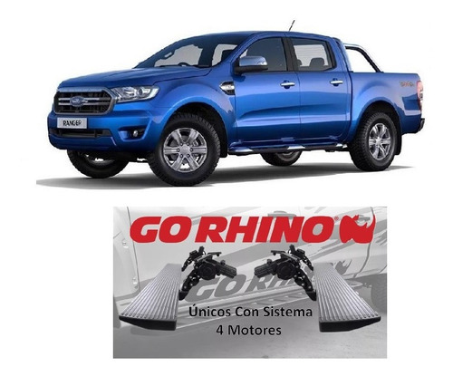 Estribos Eléctricos Go Rhino Ford Ranger 2012/2022 4 Puertas