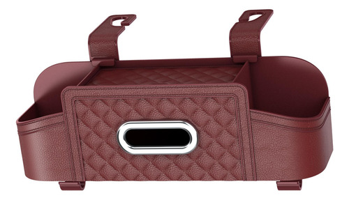 Organizador Para Asiento Trasero De Coche De Cuero Pu, Rojo