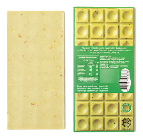 Chocolate Mamuschka Blanco Con Menta, Limón Y Jengibre