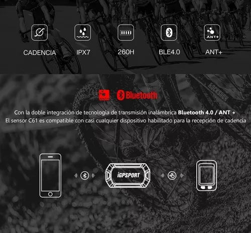 Sensor de Cadencia IGS ANT+ Bluetooth C61