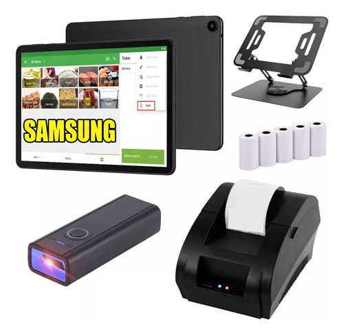 Kit Punto De Venta Tableta Samsung Touch + Impresora +lector