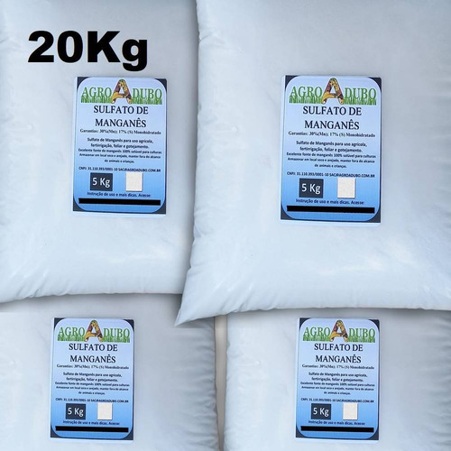 Fertilizante de sulfato de manganeso Fertilizante hidropónico Ferti de 20 kg