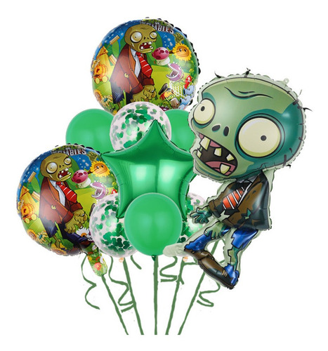 Fiesta Plants Vs Zombies Globos De Cumpleaños Decoración