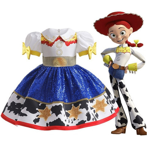 Vestido De Princesa Jessie De Toy Story Para Niñas, Ves...