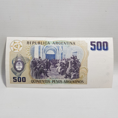 Antiguo Billete Arg 500 Y 1000 Pesos 1984 Lote X 3 Mag 61543 (Usado)