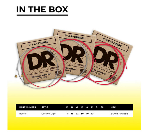 Dr Strings Red Devils Acoustica Recubierta Roja11-50