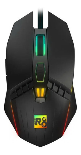 Mouse Game Rgb Led 6 Botões 3600 Dpi Pro R8 Letron