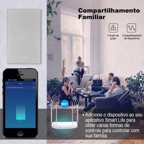 Interruptor Inteligente Wifi Smart Com Neutro Alx 1-4 Botões