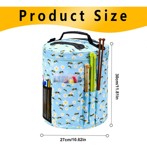 Bolsa Organizadora De Ganchillo Bolsa De Hilo Portátil De Gr