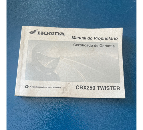 Manual Proprietário Usado Honda Cbx 250 2003 A 2008 (Usado)