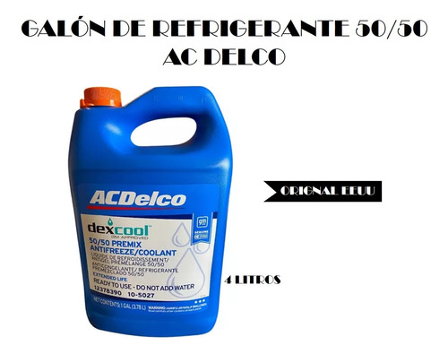 Galón De Refrigerante 50/50 4 Litros Original - Ac Delco