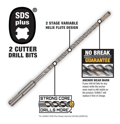 Broca De Carburo Sds Plus 9/16 X 12 Pulg Dewalt Dw5443