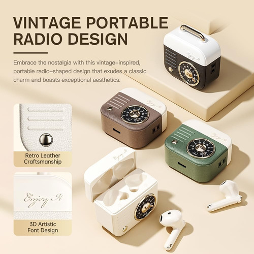 Auriculares Ikf Retro Air Bt 5.3, 4 Micrófonos, Enc Call, 36