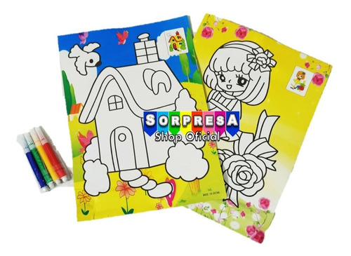 200 Dibujos Para Colorear Con Plumon Juguete Fiesta Piñata
