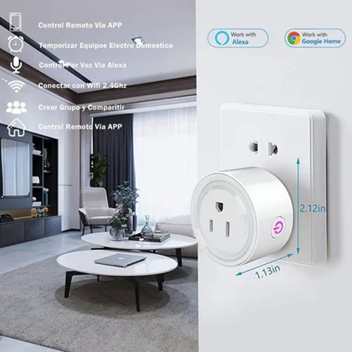 Imagen 9 de 9 de Enchufe Inteligente Wifi Control De Voz Alexa Google Home