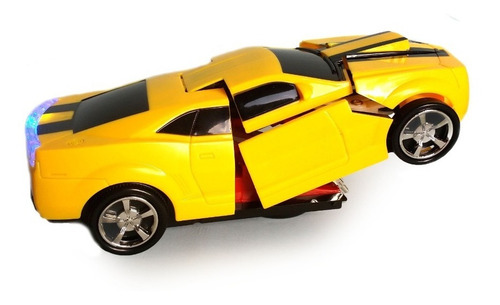 Carrinho Camaro Transformers Vira Robô Luz Som Bate Volta F