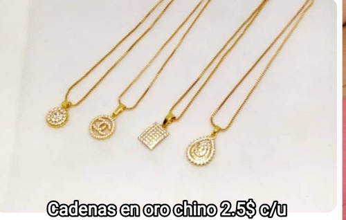 Cadena De Oro Chino Dama Dije Hermoso