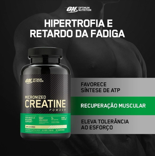 Creatina Monohidratada Optimum Nutrition 300g Pura Importada Sem Sabor