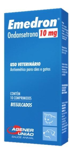 Emedron 10mg C/10 Comprimidos Cães E Gatos - Agener União