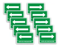 Comprar Señalamientos Ruta De Evacuación Protección Civil Kit 10 Pzs