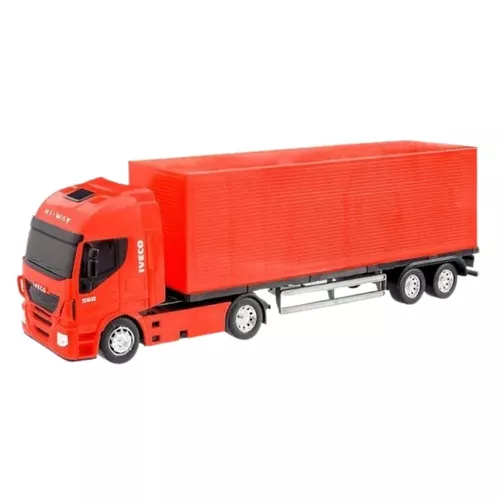 Caminhão Brinquedo Iveco Baú Miniatura Hi Way Usual Infantil