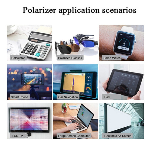 . Película Polarizadora Lineal, Filtro Polarizado Lcd/led