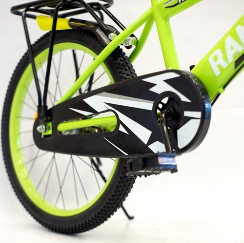 Imagen 3 de 9 de Bicicleta Infantil Verde Rodado 20