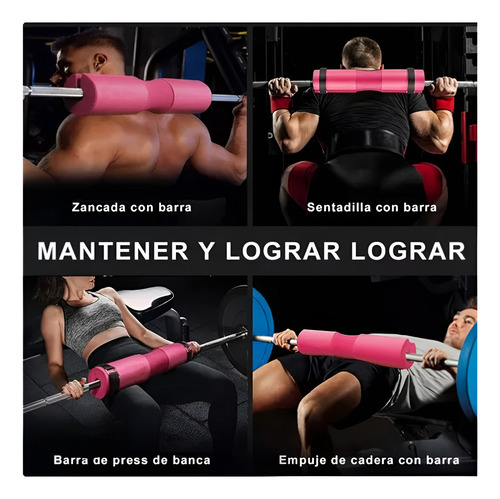 Jutang Jossfin Mx Kit Ejercicio Cojín Protector De Cuello Para Gym Pesas Barra Rosa