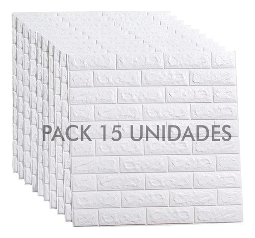 Pack X15 Placas Revestimiento Pared Ladrillos Autoadhesiva 