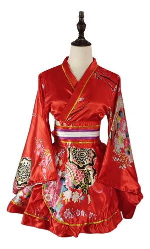 Sakura Print Mujer, Traje de Geisha Japonesa, Lencería, de Kimono con ,  Ropa Interior Macarena Disfraz de kimono japonés para mujer