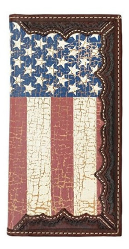 3d Bandera Americana Rodeo - Cartera Para Hombre (piel W841