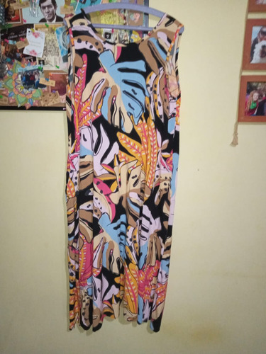 Vestido Fibrana Talle Grande Especial Xl Estampa Oferta
