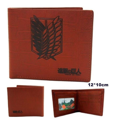 Shingeki No Kyojin Cartera Attack On Titan Escudo Tacto Piel