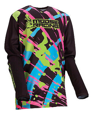 Moose Racing 2022 Motorcycle Youth Agroid Jersey Black A Lrg