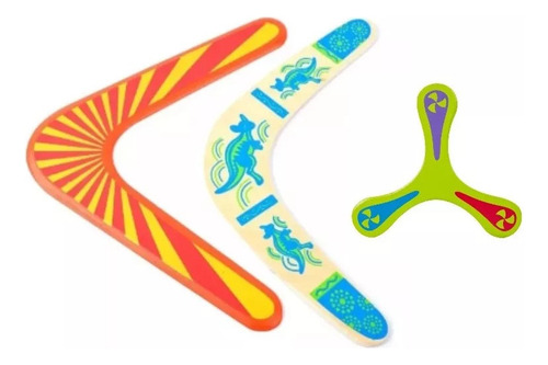 Ta Boomerang En Forma De V Juguetes Voladores De Madera 3pcs