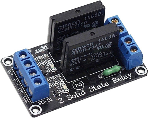 Modulo Relay Rele 5v 2 Canales Estado Sólido Ssr 250v Fuse
