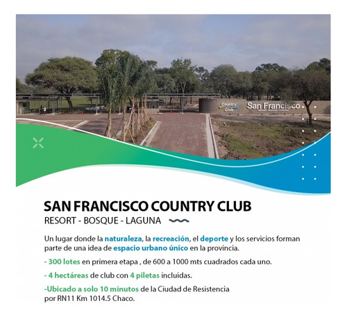 San Francisco Country Club, Ruta 11, Lotes En Venta!