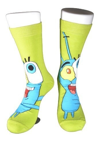 Calcetines Divertidos Animados Bob Esponja Plankton V2