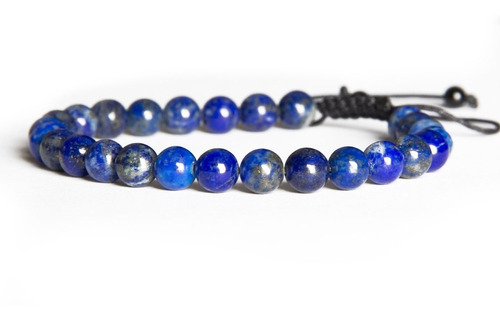 Pulsera Lapislázuli, Cuarzo Lapislázuli Azul 6mm Piedra Azul