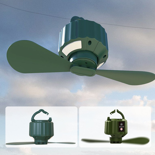 Ventilador De Camping G Usb Con Led Portátil Recargable Fanw