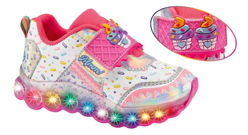 Tenis Con Luces Led On Kids Cup Cake Sprinkles Pastel 15/17