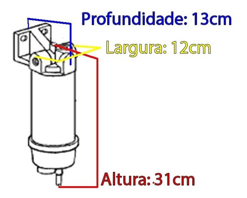Kit Adaptação Cabeçote Filtro Racor Barco Caminhão Van Onibu