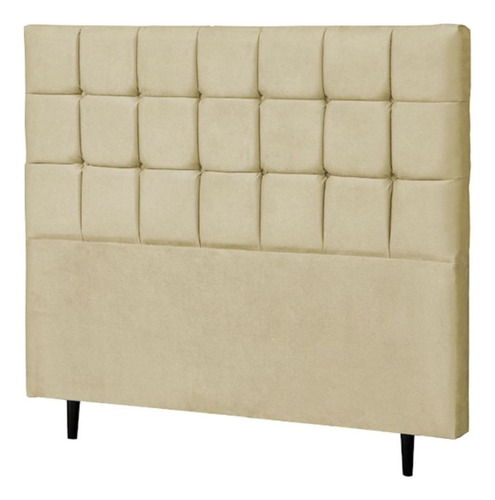 Cabeceira Estofada Casal 140 Cm Espanha Suede Marfim Cor Creme