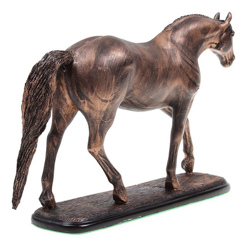 Imagem 3 de 4 de Escultura Em Resina Cavalo Quarto De Milha Home Western Deco