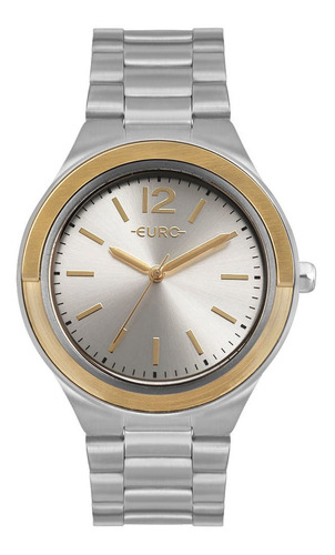 Relógio Euro Double Face Lux Prata Eu2035yor Cor Da Correia Dourado