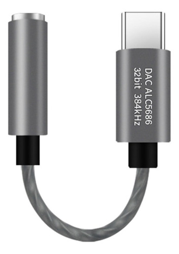 Adaptador Usb Tipo C A Conector Dac De 3,5 Mm Para Teléfono