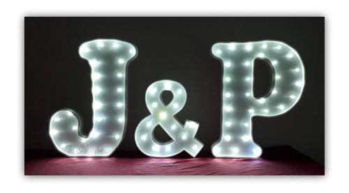 Imagen 5 de 7 de Nombres Iluminados 5 Letras 40 Cm Polyfan Belgrano Tu Nombre
