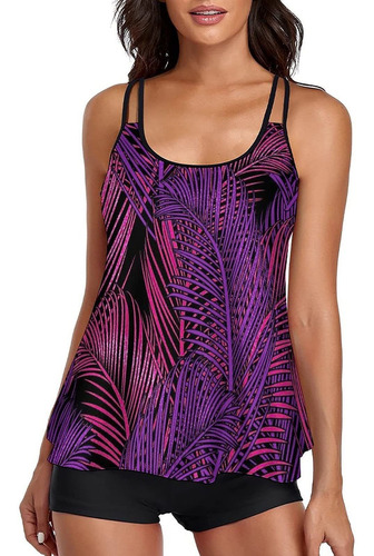 Modest Tankini Swimsuits For Dama Swimwear With Boyshort