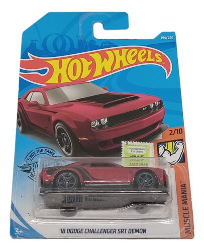 Auto Coleccion Dodge Challenger Srt ´18 Demon Hot Wheels